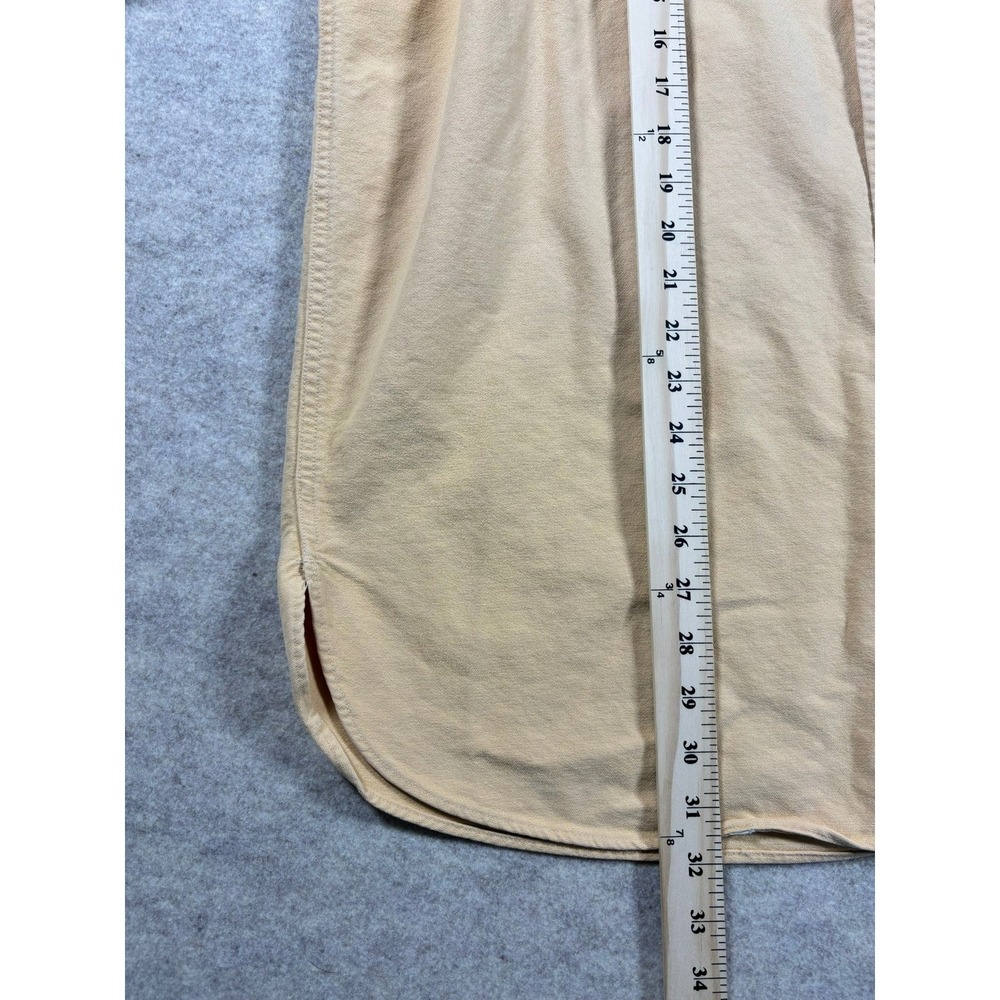VTG LL Bean Chamois Cloth Shirt Men's 17 Tall Peach Heavy Flannel Made in USA - Picture 5 of 6